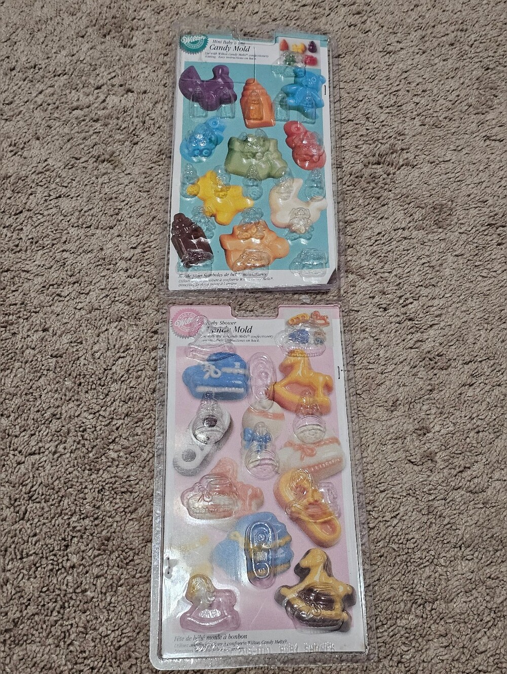 New! Vintage Wilton Chocolate Lollipop Candy Molds Baby Shower & Mini Baby Icons